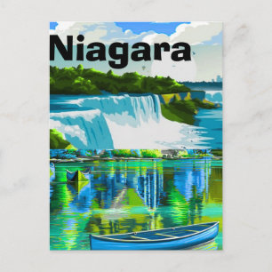 Cartão Postal de Viagem Niagara Falls Ontário, Par