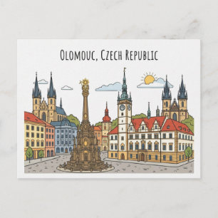 Cartão Postal de Viagem Olomouc República Tcheca