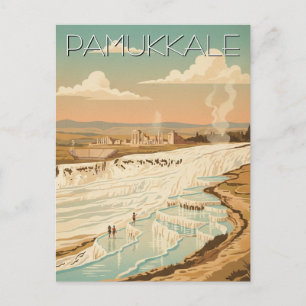 Cartão Postal de Viagem Pamukkale Turquia