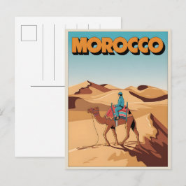 Cartão postal de viagem para Marrocos presente de