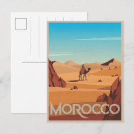 Cartão postal de viagem para Marrocos presente de