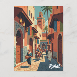 Cartão Postal de Viagem Rabat Marrocos