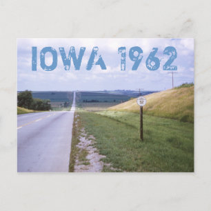 Cartão postal de viagem rodoviário Iowa 1962