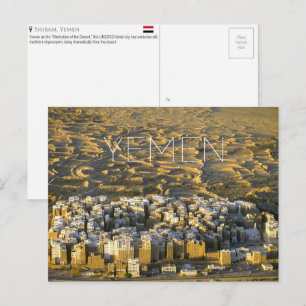 Cartão Postal de Viagem Shibam, Iêmen