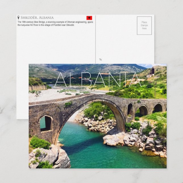 Cartão Postal de Viagem Shkodër, Albânia (Frente/Verso)