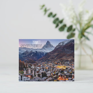 Cartão postal de Viagem Souvenir Suiça de Zermatt