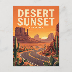 Cartão Postal de Viagem Vintage Arizona