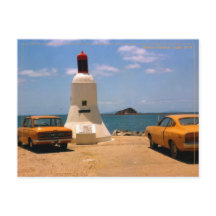 cartão postal de viagem vintage Austrália carros r