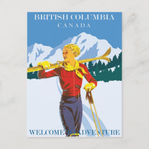 Cartão postal de viagem vintage Canadá