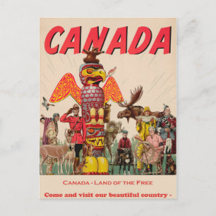 Cartão postal de viagem vintage Canadá