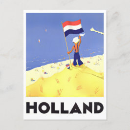 Cartão postal de viagem vintage da Holanda