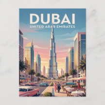 Cartão Postal de Viagem Vintage | Dubai