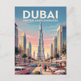 Cartão Postal de Viagem Vintage | Dubai