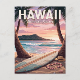 Cartão Postal de Viagem Vintage | Havaí