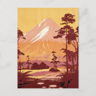 Cartão postal de viagem vintage Monte Egmont Nova