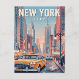 Cartão Postal de Viagem Vintage | Nova York