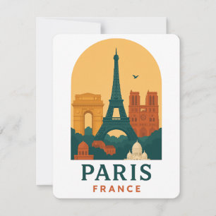 Cartão Postal de Viagem Vintage Paris França – Not