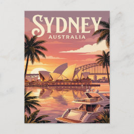 Cartão Postal de Viagem Vintage | Sydney Austrália