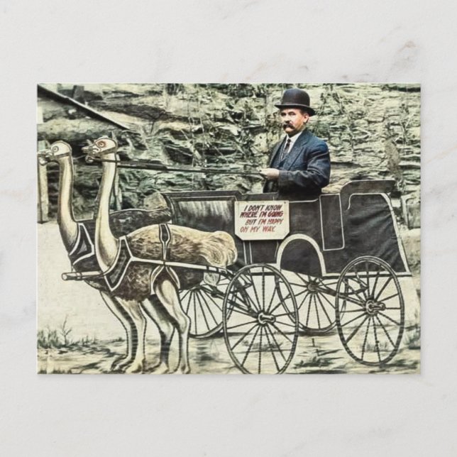 Cartão postal de viagens vintage (Frente)