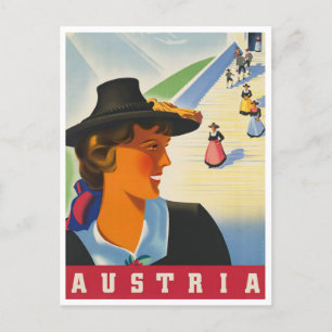 Cartão postal de Viagens vintage Áustria