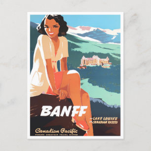 Cartão postal de viagens vintage Banff Canada