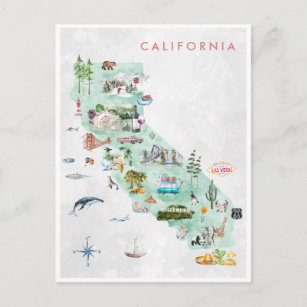 Cartão postal de viagens vintage   Califórnia