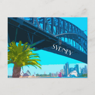 Cartão postal de Viagens vintage da Sydney Opera H