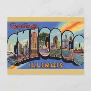 Cartão postal de Viagens vintage de Chicago, Big 