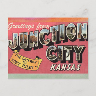 Cartão postal de Viagens vintage do Kansas City Ka