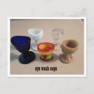 cartão postal de vidro colorido velho