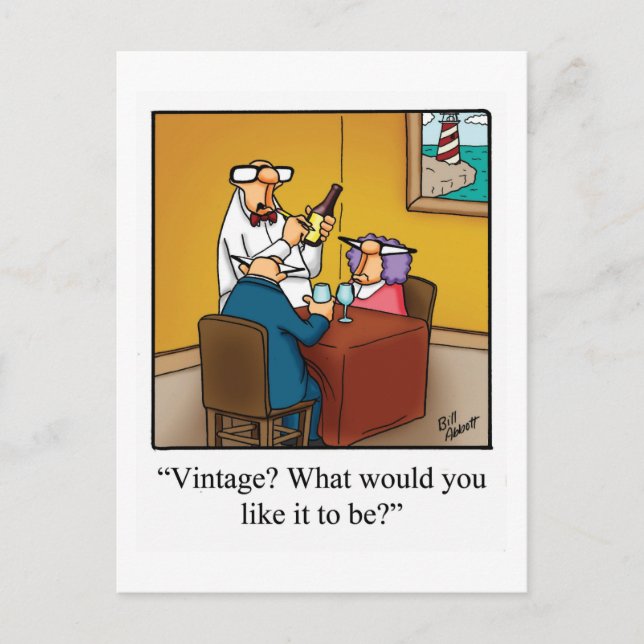 Cartão postal de vinho engraçado "Spectickles" (Frente)