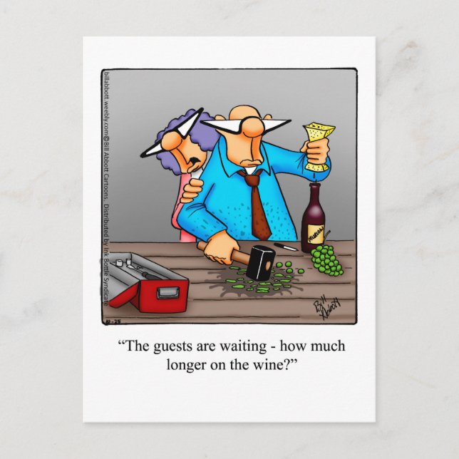 Cartão postal de vinho engraçado "Spectickles" (Frente)