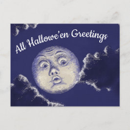 Cartão postal de Vintage Moon para todas as saudaç
