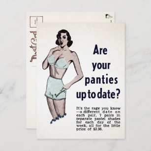 Cartão postal de Vintage Panties 