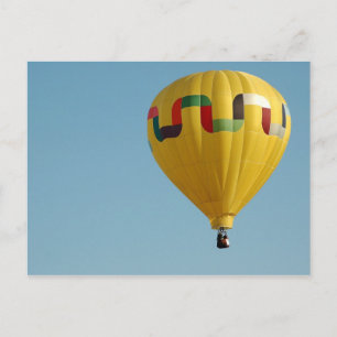 Cartão postal de Vintagem de Balão de Ar Quente 