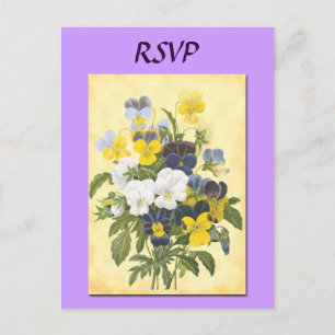Cartão postal de Violetas Botânicas de RSVP Person