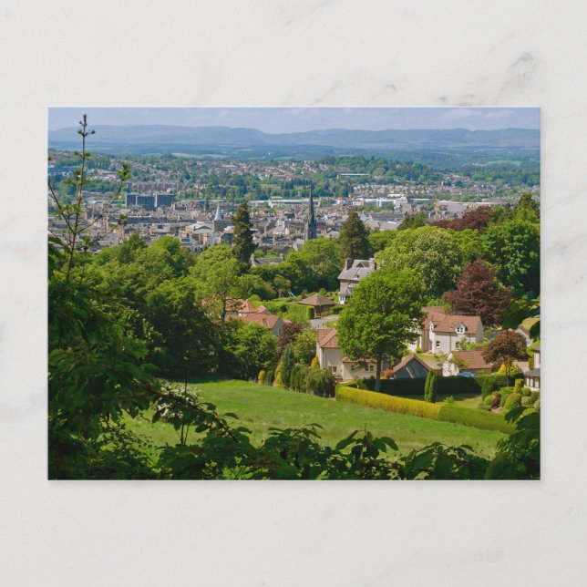 Cartão postal de Vista Cityscape Perth Scotland (Frente)