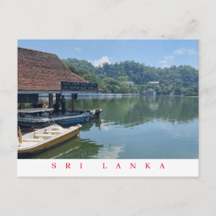 Cartão postal de vista Kandy Lake no Sri Lanka