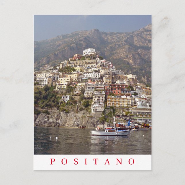 Cartão postal de visualização panorâmica Positano (Frente)