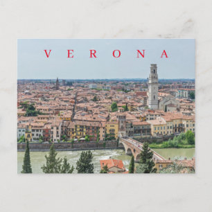 Cartão postal de visualização panorâmica Verona