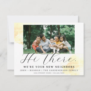 Cartão postal de vizinho com aquarela moderna