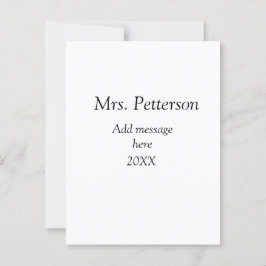 Cartão Postal De volta à apreciação dos professores da escola, a