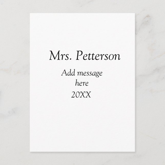 Cartão Postal De volta à apreciação dos professores da escola, a (Frente)