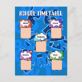 Cartão Postal De volta à escola. CALENDÁRIO DA ESCOLA