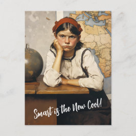 Cartão Postal De volta à escola Estilo dos desenhos Norman Rockw