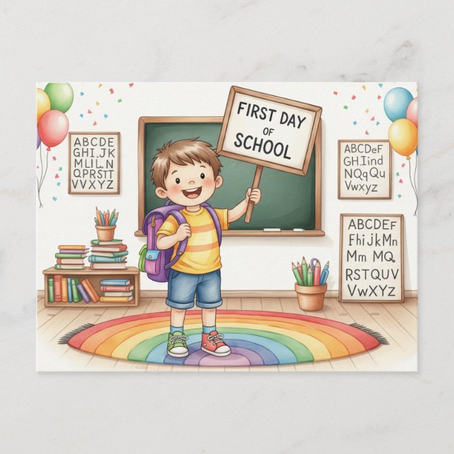 Cartão postal de volta às aulas (Frente)