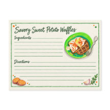 Cartão Postal de Waffle de Batata Doce Salgado