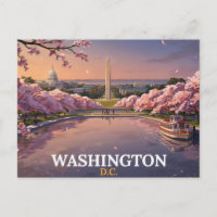 Cartão Postal de Washington DC | Lembrança das Flo