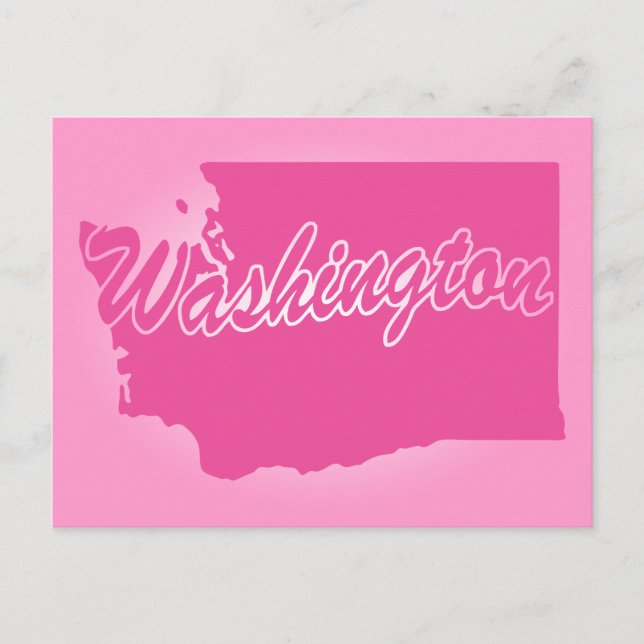 Cartão postal de Washington Pink State (Frente)