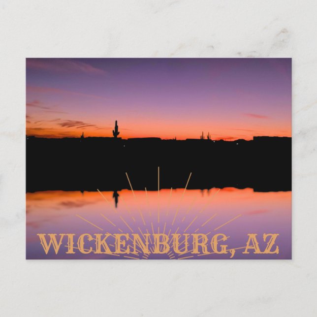 Cartão postal de Wickenburg Sunset (Frente)